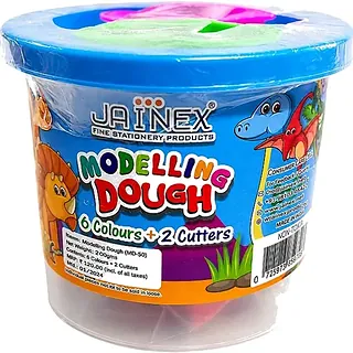 Jainex Modelling Dough 6 Colours + 2 Cutters (MD-50)