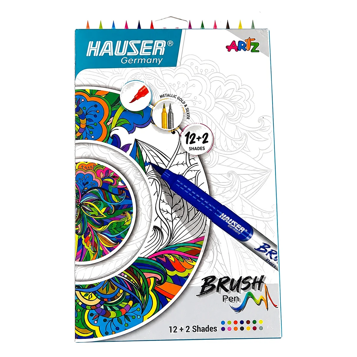 Hauser Artz Brush Pen 12+2 Shades