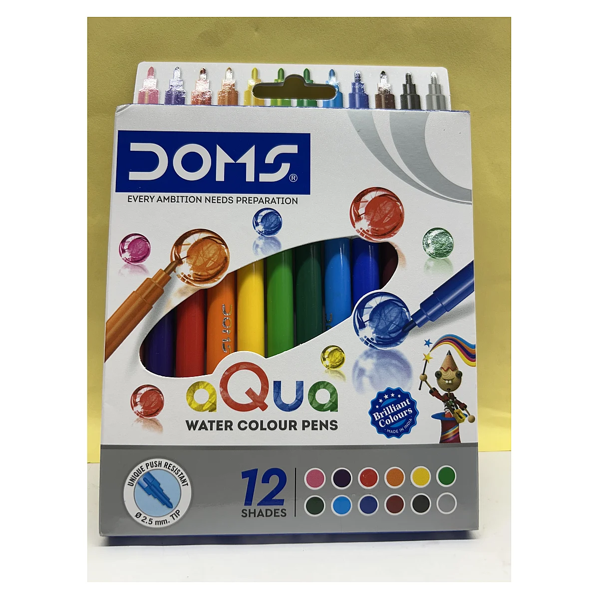 DOMS Aqua Water Colour Pens (12 Shades)