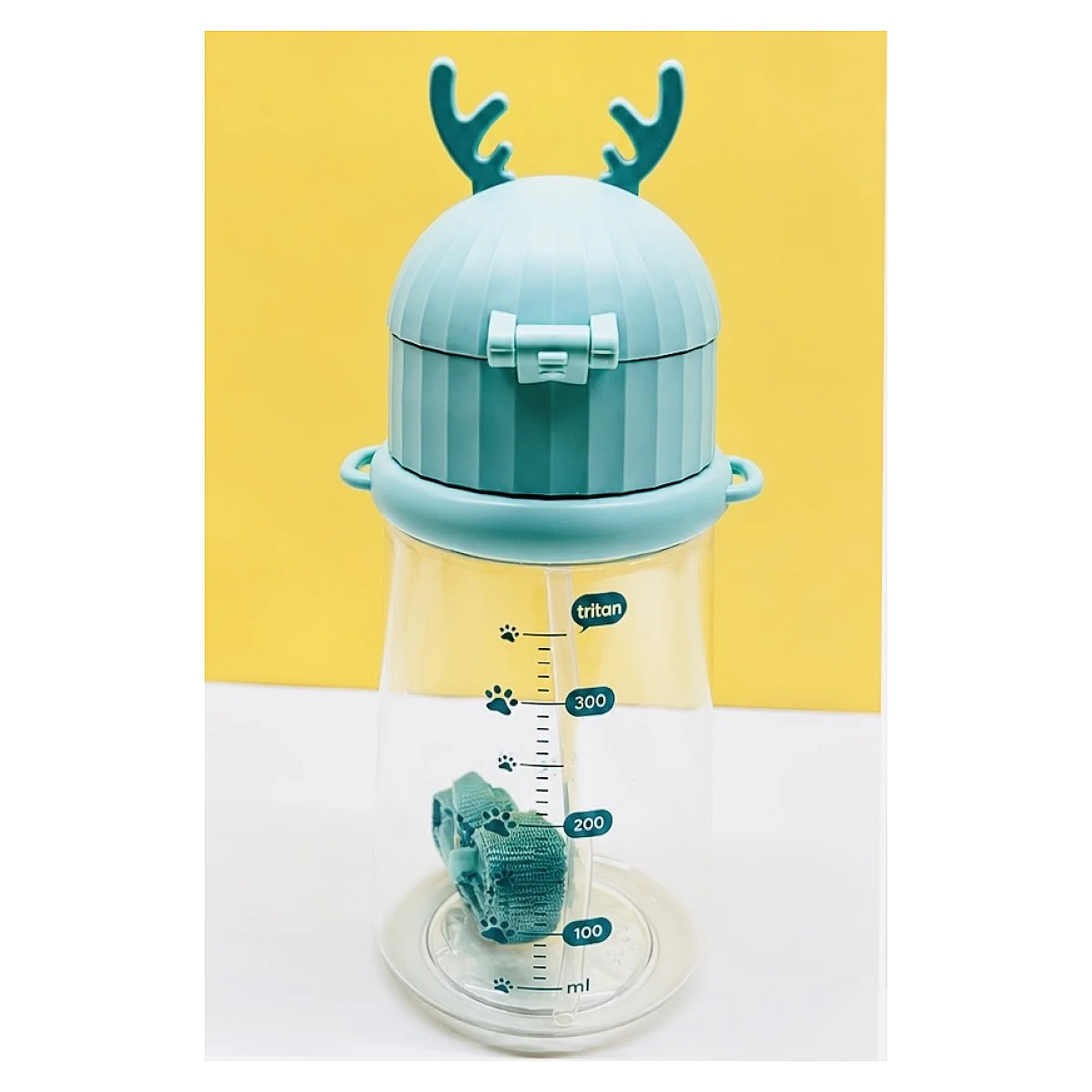 Tritonic Rudy Water Bottle with Straw & Strap (450 ml) - Mint