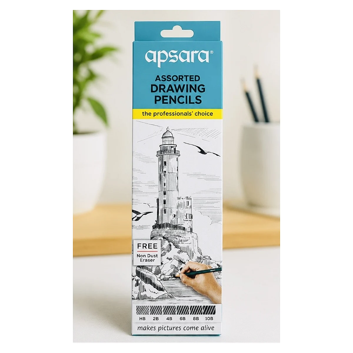 Apsara Assorted Drawing Pencils (Pack of 6 Shades)