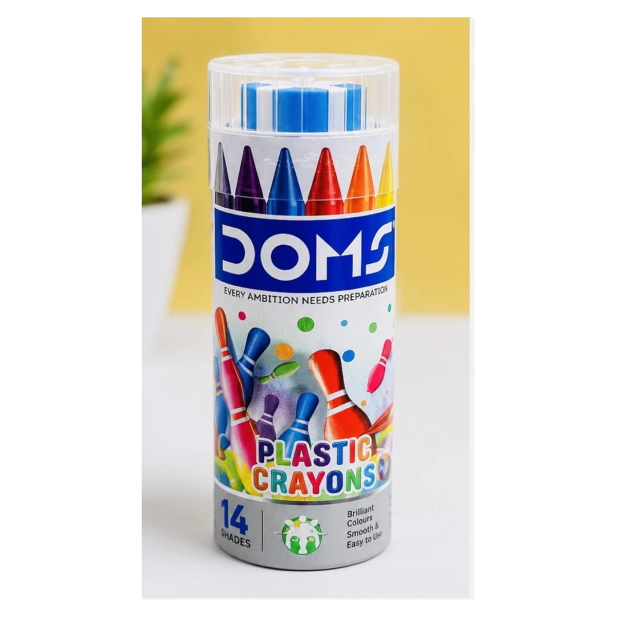 DOMS Plastic Crayons 14 Shades Art No. 7120
