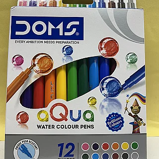 DOMS Aqua Water Colour Pens (12 Shades)