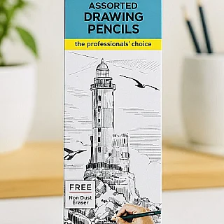 Apsara Assorted Drawing Pencils (Pack of 6 Shades)