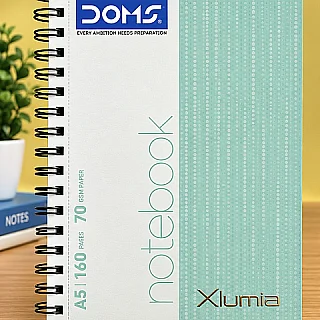 DOMS Xlumia Spiral Wirebound Notebook A5
