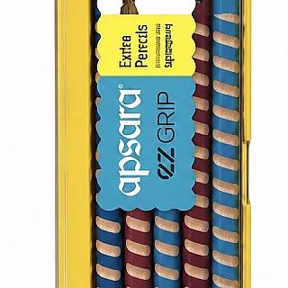 Apsara EZ Grip Extra Dark Pencils in Reusable Plastic Case